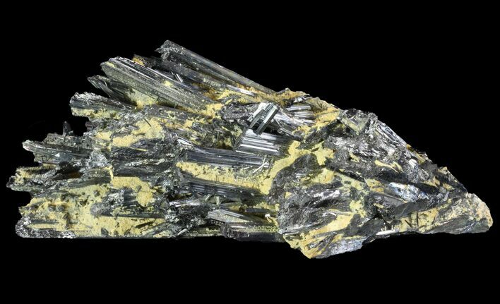 Metallic Stibnite Crystal Cluster - China #93684